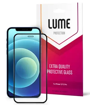 Защитное стекло для смартфона LUME Protection 2.5D Silk Narrow Border for iPhone 12/12 Pro Front Black (LU25D61B)