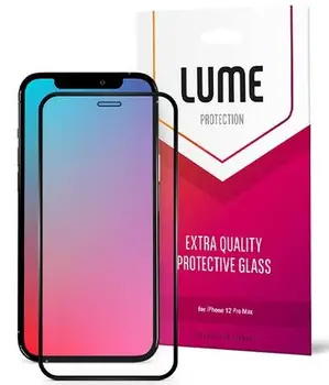 Защитное стекло для смартфона LUME Protection 2.5D Silk Narrow Border for iPhone 12 Pro Max Front Black (LU25D67B)