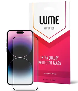 Защитное стекло для смартфона LUME Protection Anti Static Dustproof Glass for iPhone 14 Pro Max Front Black (LU25D14PMB)