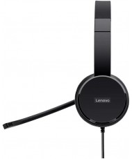 Наушники с микрофоном Lenovo 100 Stereo USB Headset Black (4XD0X88524)
