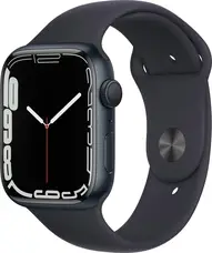 Смарт-годинник Apple Watch Series 7 GPS + Cellular 45mm Midnight Aluminum Case w. Midnight S. Band (MKJ73)