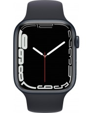 Смарт-часи Apple Watch Series 7 GPS + Cellular 45mm Midnight Aluminum Case w. Midnight S. Band (MKJ73)