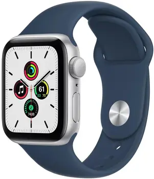 Смарт-годинник Apple Watch SE GPS 40mm Silver Aluminum Case w. Abyss Blue S. Band (MKNY3)