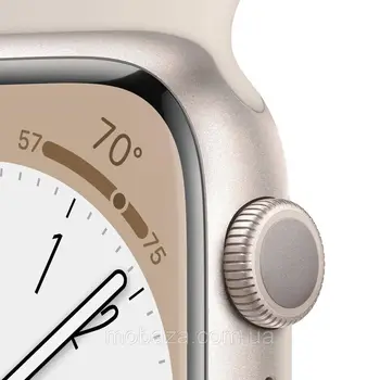Смарт-годинник Apple Watch Series 8 GPS 41mm Starlight Aluminum Case with Starlight Sport Band (MNP63)