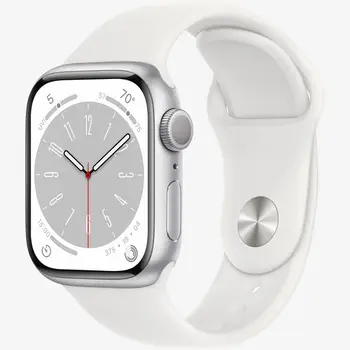 Смарт-годинник Apple Watch Series 8 GPS 41mm Silver Aluminum Case with White S. Band (MP6K3, MP6L3)
