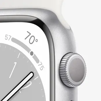 Смарт-годинник Apple Watch Series 8 GPS 41mm Silver Aluminum Case with White S. Band (MP6K3, MP6L3)