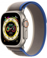 Смарт-годинник Apple Watch Ultra GPS + Cellular 49mm Titanium Case with Blue/Gray Trail Loop - M/L (MQF33/MQEJ3/MQFV3)