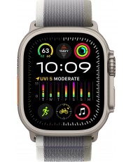 Смарт-годинник Apple Watch Ultra 2 GPS + Cellular 49mm Titanium Case with Green/Gray Trail Loop - S/M (MRF33)