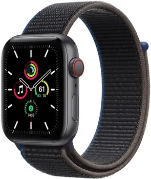 Смарт-годинник Apple Watch SE GPS + Cellular 44mm Space Gray Aluminum Case with Charcoal Sport L. (MYEU2/MYF12)