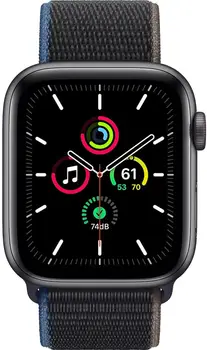 Смарт-годинник Apple Watch SE GPS + Cellular 44mm Space Gray Aluminum Case with Charcoal Sport L. (MYEU2/MYF12)