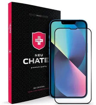 Захисне скло для смартфона NEU Chatel Corning Gorila Glass Full Cover 2.5D for iPhone 13/13 Pro Black (NEU25D6121B)