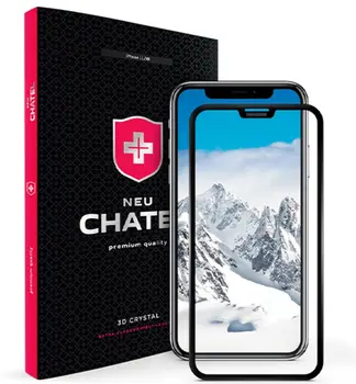 Захисне скло для смартфона NEU Chatel Full 3D Crystal with Mesh for iPhone 11/XR Front Black (NEU3DCMXRB)