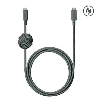 Кабель Native Union Anchor Cable USB-C to USB-C Pro 240W 3 m Slate Green (ACABLE-C-GRN-NP)