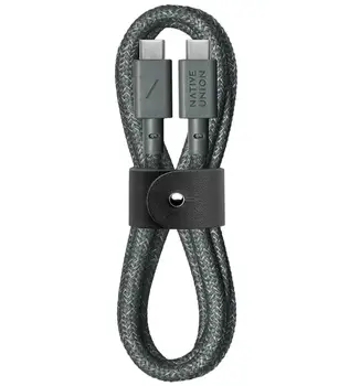 Кабель Native Union Belt Cable USB-C to USB-C 1.2 m Slate Green (BELT-C-GRN-2-NP)