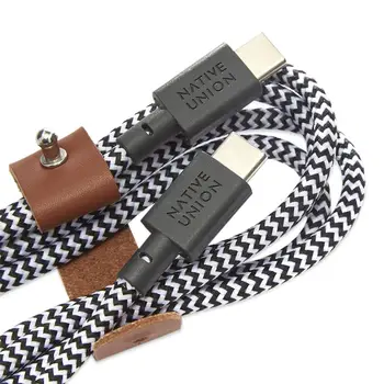 Кабель Native Union Belt Cable USB-C to USB-C 1.2 m Zebra (BELT-C-ZEB-2-NP)