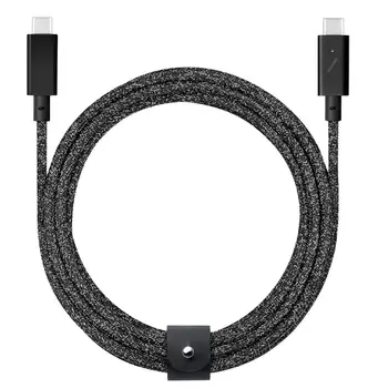 Кабель Native Union Belt Cable USB-C to USB-C Pro 240W 2.4 m Cosmos Black (BELT-PRO2-COS-NP)