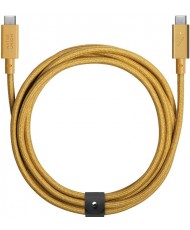 Кабель Native Union Belt Cable USB-C to USB-C Pro 240W 2.4 m Kraft (BELT-PRO2-KFT-NP)