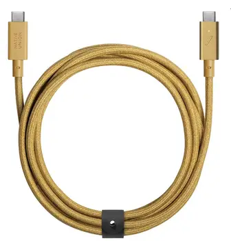 Кабель Native Union Belt Cable USB-C to USB-C Pro 240W 2.4 m Kraft (BELT-PRO2-KFT-NP)