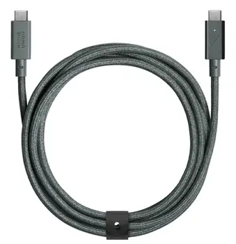 Кабель Native Union Belt Cable USB-C to USB-C Pro 240W 2.4 m Slate Green (BELT-PRO2-GRN-NP)