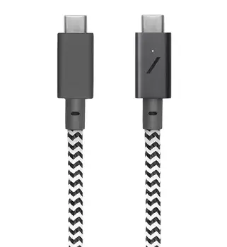 Кабель Native Union Belt Cable USB-C to USB-C Pro 240W 2.4 m Zebra (BELT-PRO2-ZEB-NP)