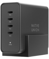 Мережевий зарядний пристрій Native Union Fast GaN Charger PD 140W Desktop USB-C 4-Port Black (FAST-PD140-BLK-EU)