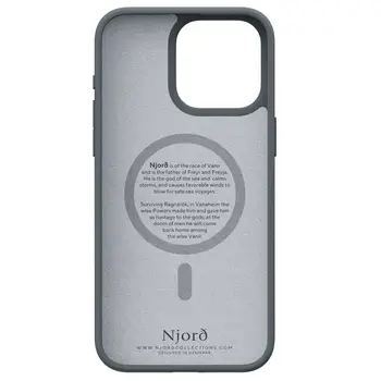 Чохол Njord Fabric MagSafe Case for iPhone 15 Pro Max Dark Grey (NA54FA09)