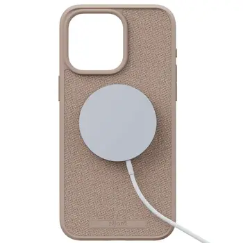 Чохол Njord Fabric MagSafe Case for iPhone 15 Pro Max Pink Sand (NA54FA12)