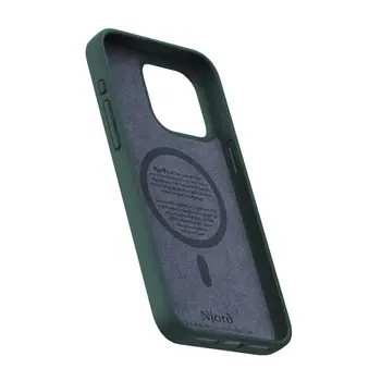 Чохол Njord Salmon Leather MagSafe Case Dark Green для iPhone 15 Pro Max (NA54SL02)