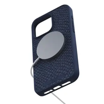 Чохол Njord Salmon Leather MagSafe Case Petrol Blue for iPhone 15 Pro Max (NA54SL01)