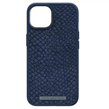 Чехол Njord Salmon Leather MagSafe Case for iPhone 14 Blue (NA41SL01)