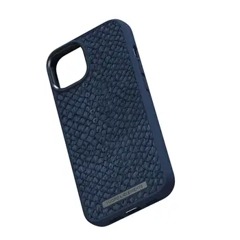 Чехол Njord Salmon Leather MagSafe Case for iPhone 14 Blue (NA41SL01)