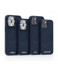 Чехол Njord Salmon Leather MagSafe Case for iPhone 14 Pro Max Blue (NA44SL01)