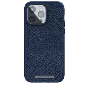 Чехол Njord Salmon Leather MagSafe Case for iPhone 14 Pro Max Blue (NA44SL01)