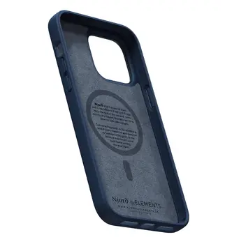 Чехол Njord Salmon Leather MagSafe Case for iPhone 14 Pro Max Blue (NA44SL01)