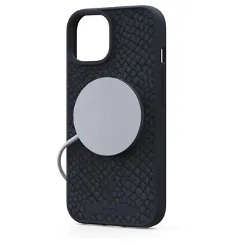 Чехол Njord Salmon Leather MagSafe Case for iPhone 15 Black (NA51SL00)