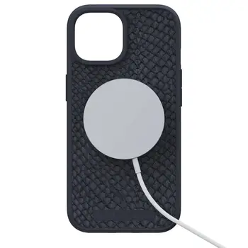 Чехол Njord Salmon Leather MagSafe Case for iPhone 15 Black (NA51SL00)