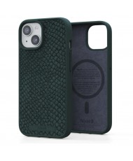 Чехол Njord Salmon Leather MagSafe Case for iPhone 15 Dark Green (NA51SL02)