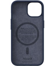Чохол Njord Salmon Leather MagSafe Case for iPhone 15 Petrol Blue (NA51SL01)