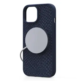 Чехол Njord Salmon Leather MagSafe Case for iPhone 15 Petrol Blue (NA51SL01)