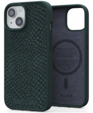 Чохол Njord Salmon Leather MagSafe Case for iPhone 15 Plus Dark Green (NA52SL02)