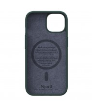 Чехол Njord Salmon Leather MagSafe Case for iPhone 15 Plus Dark Green (NA52SL02)