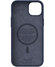 Чехол Njord Salmon Leather MagSafe Case for iPhone 15 Plus Petrol Blue (NA52SL01)
