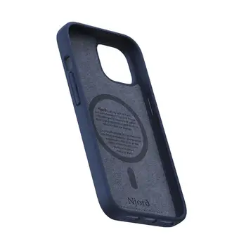 Чехол Njord Salmon Leather MagSafe Case for iPhone 15 Plus Petrol Blue (NA52SL01)