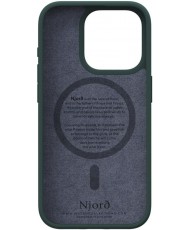 Чохол Njord Salmon Leather MagSafe Case for iPhone 15 Pro Dark Green (NA53SL02)