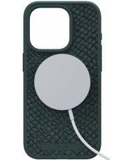 Чохол Njord Salmon Leather MagSafe Case Dark Green для iPhone 15 Pro Max (NA54SL02)