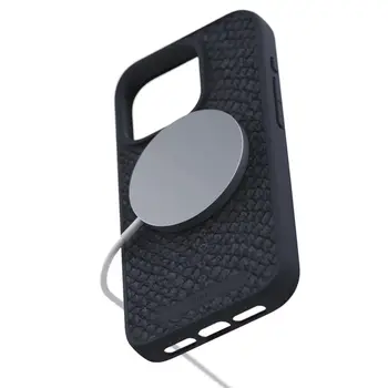 Чохол Njord Salmon Leather MagSafe Case for iPhone 15 Pro Max Black (NA54SL00)