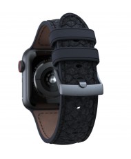 Ремінець Njord Salmon Leather Strap для Apple Watch 41mm/40mm Dark Grey (SL14110)