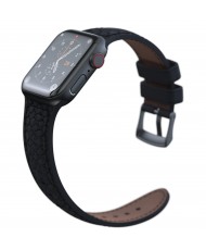 Ремінець Njord Salmon Leather Strap для Apple Watch 41mm/40mm Dark Grey (SL14110)