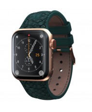 Ремінець Njord Salmon Leather Strap для Apple Watch 45mm/44mm Dark Green (SL14122)