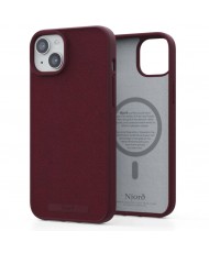 Чехол Njord Suede MagSafe Case for iPhone 15 Crimson Red (NA51SU11)